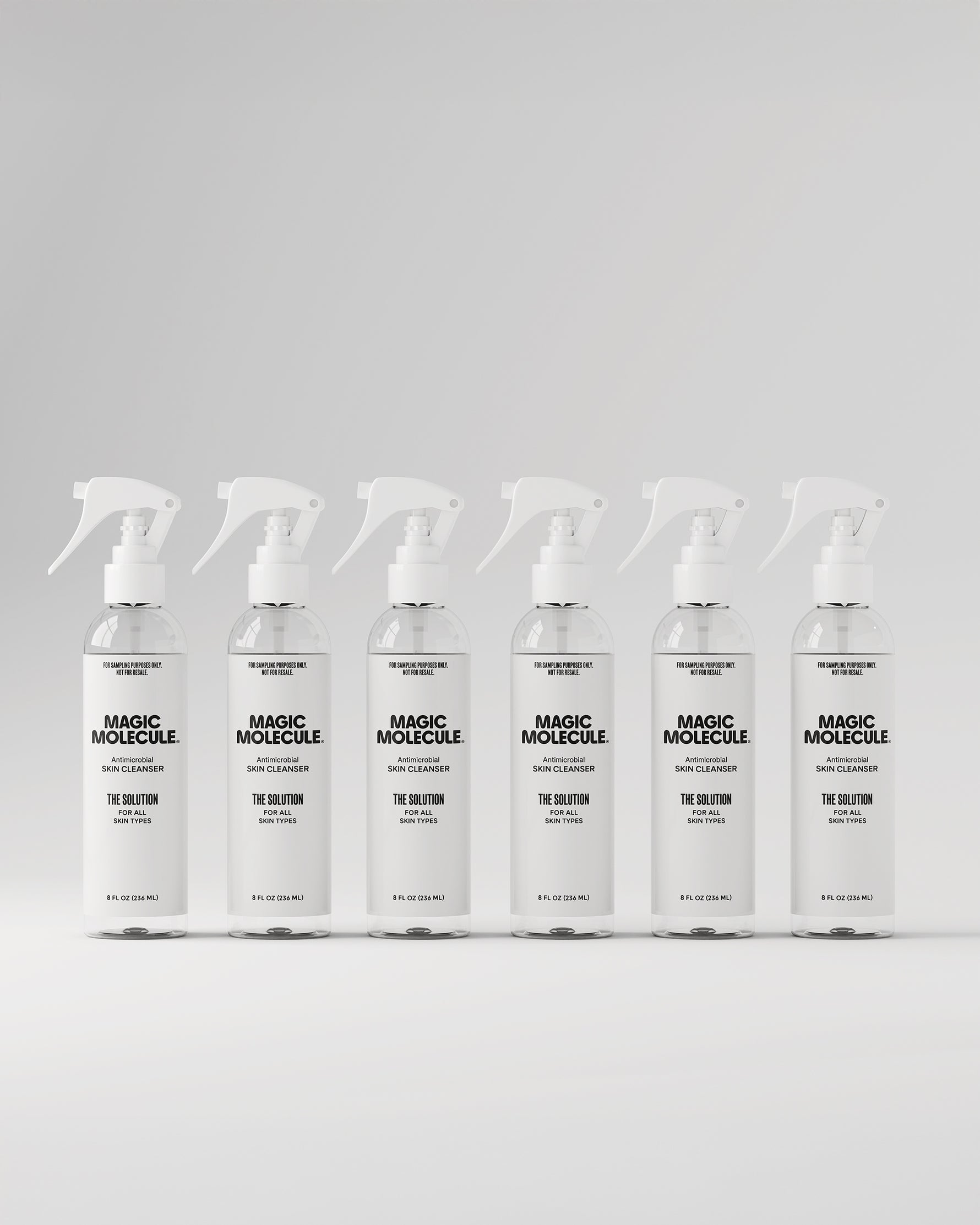 Array of 8oz professional spray bottles 
